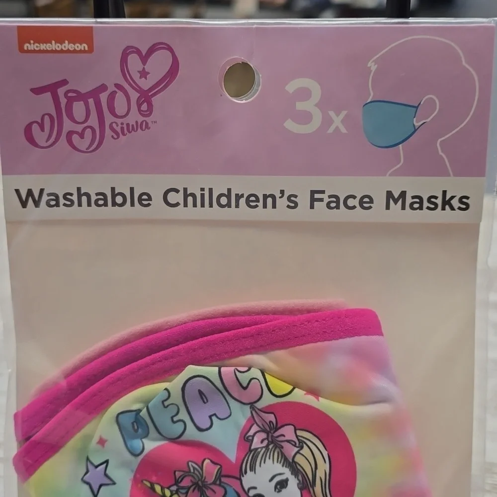 JoJo Siwa Kids Cloth Face Masks – Pack of 3
